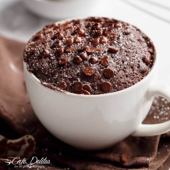 LOW FAT CHOCOLATE MUG CAKE