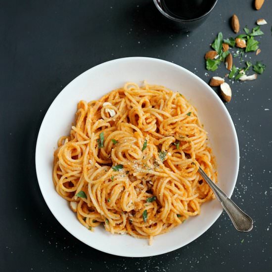 Smoky Tomato Almond Pasta Sauce