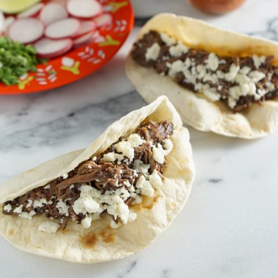 Slow Cooker Barbacoa Beef Tacos