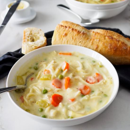 Creamy Chicken Noodle Soup