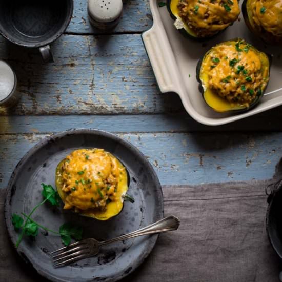 Mexican Quinoa Stuffed Acorn Squash