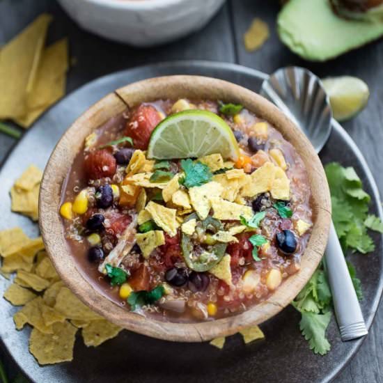 Chicken Enchilada Quinoa Soup