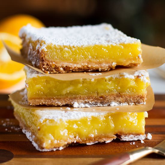 Meyer Lemon Bars & Salty Shortbread