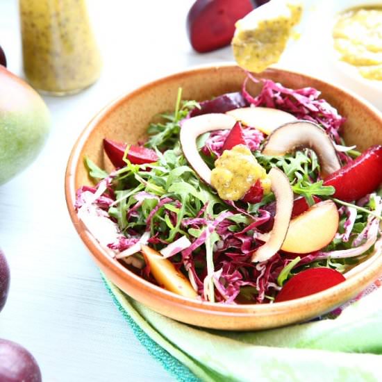 Arugula Salad w/ Mango Chia Dressing