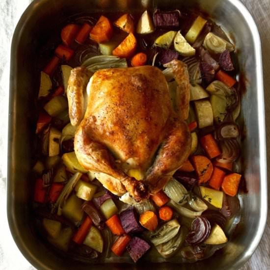 Roast Chicken with Root Vegetables