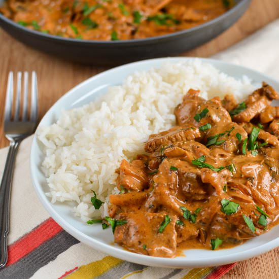Beef Stroganoff