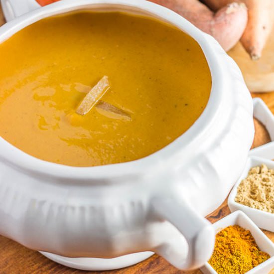 Curried Sweet Potato & Carrot Soup