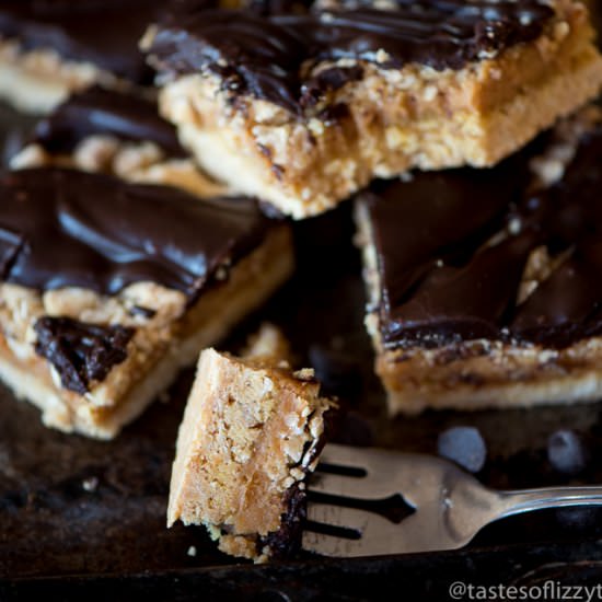 CHOCOLATE PEANUT BUTTER Gooey Bars