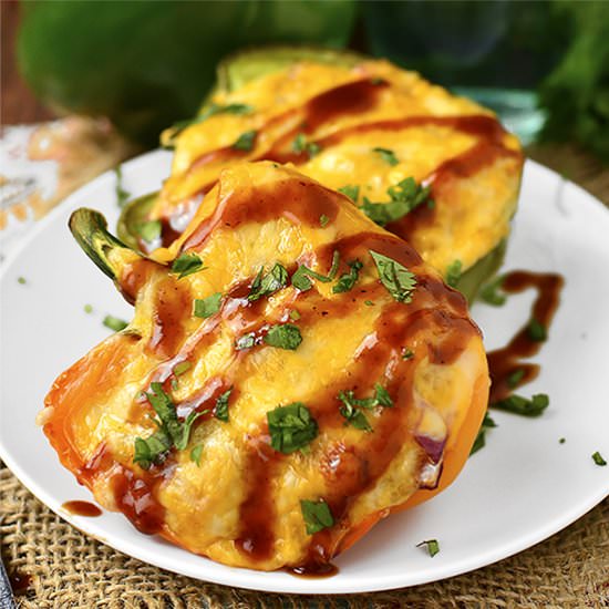 BBQ Chicken and Quinoa Peppers