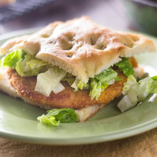 Chicken Sandwich Milanese Focaccia