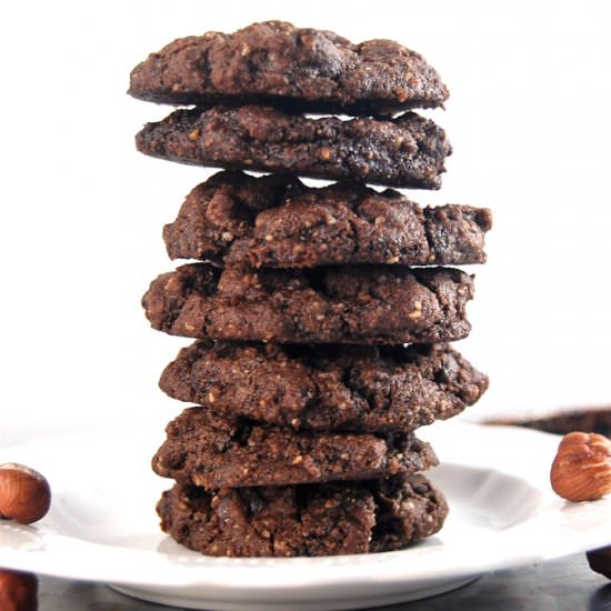 Vegan Chocolate Hazelnut Cookies