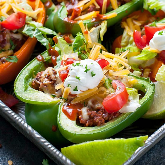 Baked Bell Pepper Tacos