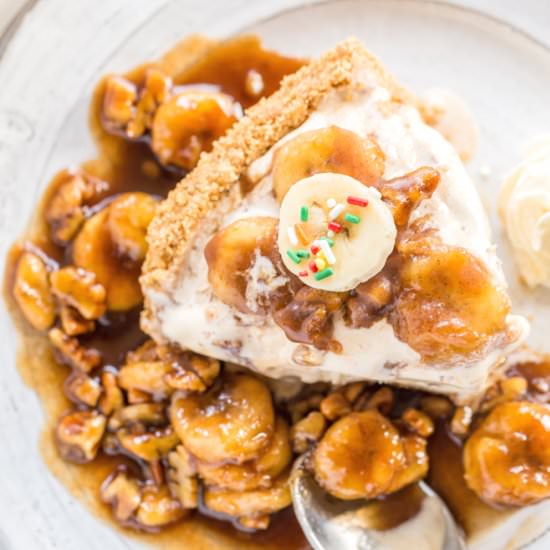Banana Foster Ice Cream Pie