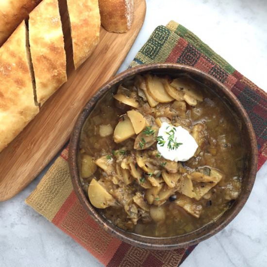 Caramelized Leek & Potato Soup