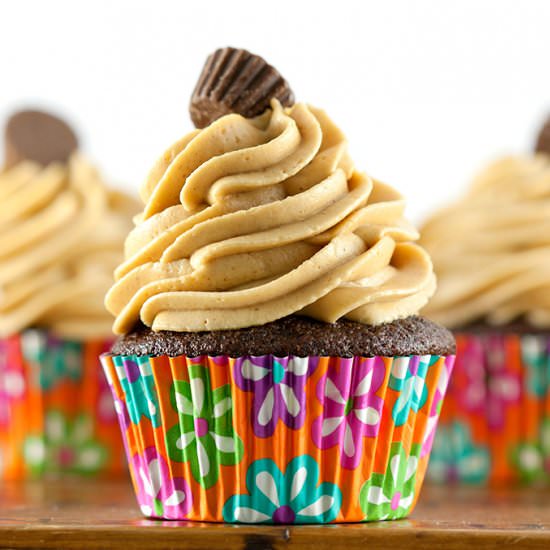 Chocolate Peanut Butter Cupcakes