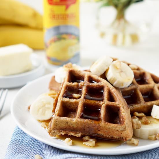 Banana Nut Bread Waffles