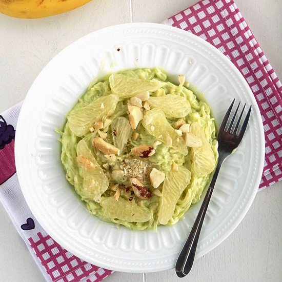 Kelp Noodles with Avocado Sauce