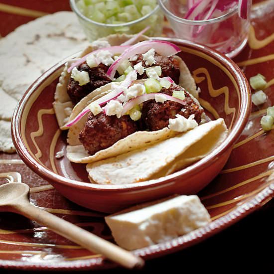 Lamb Chorizo Albondigas Tacos