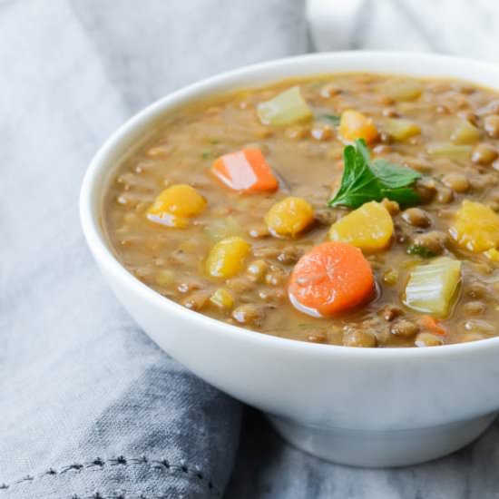 Hearty Lentil and Butternut Soup