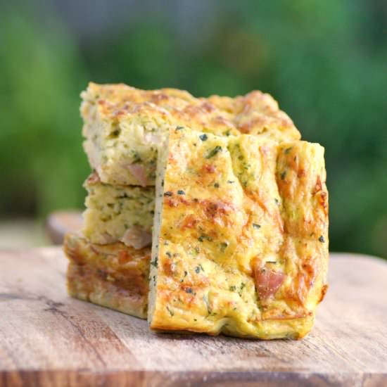 Ham & Cheese Zucchini Slice