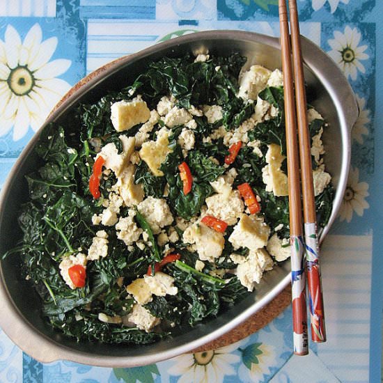 Kale & Tofu Scramble Stir-Fry