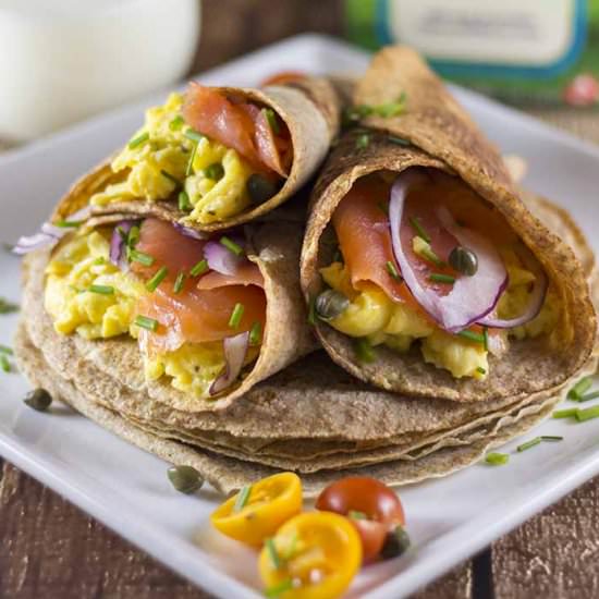 Breakfast Crepes with Smoked Salmon