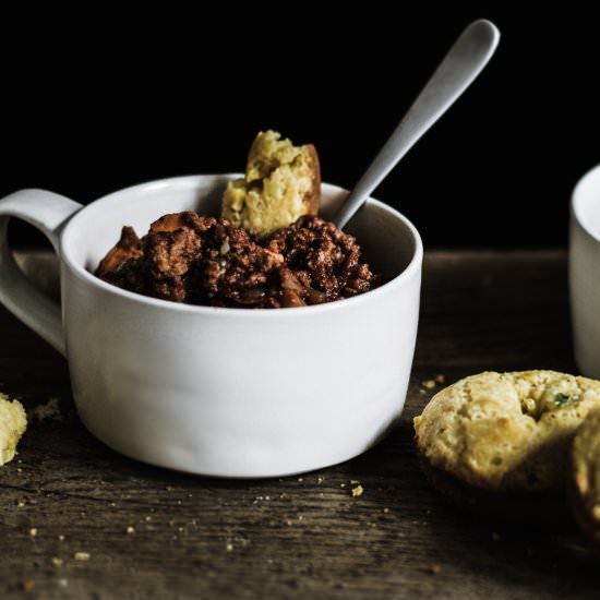Chili & Jalapeño Cornbread Doughnut