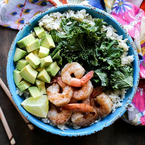 Browned Butter Shrimp and Rice Bowl