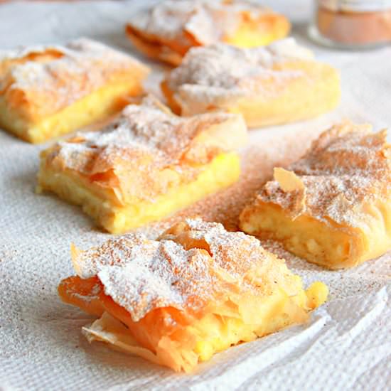 Bougatsa, Custard Filled Pastries