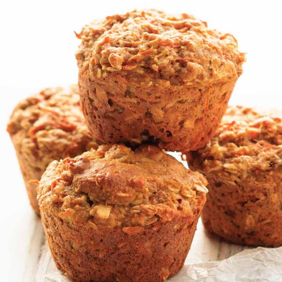 Healthy Carrot Zucchini Muffins