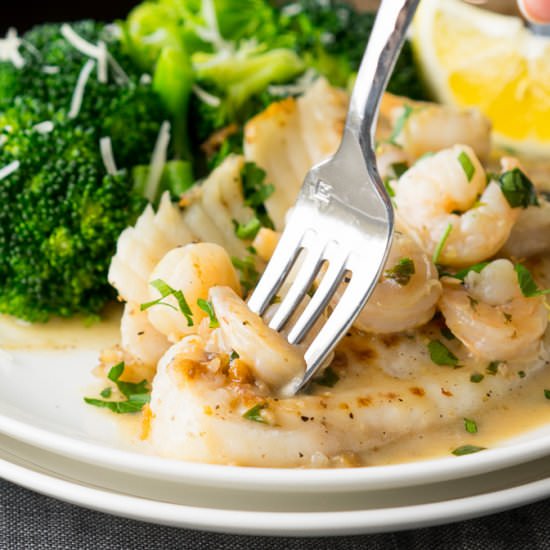Skillet Tilapia with Shrimp