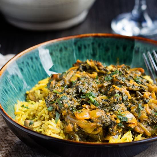 Easy Sag Bahji Spinach Curry