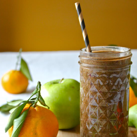 plum & persimmon green smoothie