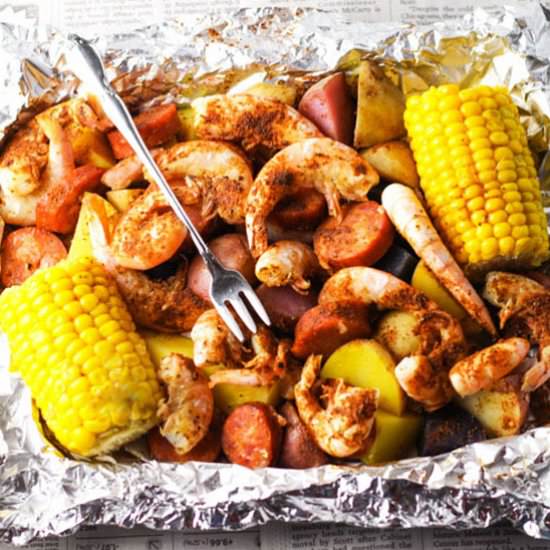 Shrimp Boil in Foil