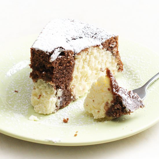 Chocolate cake with cheese
