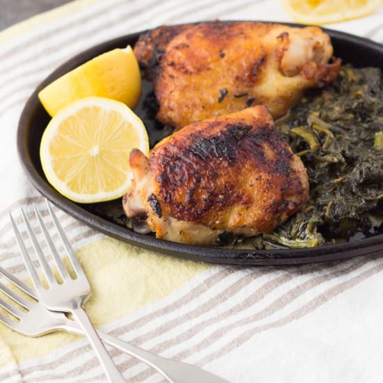 One-Skillet Lemon-Garlic Chicken