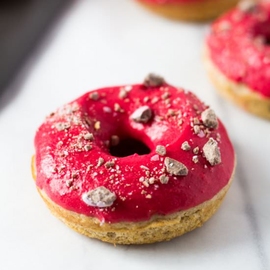 Pink Glazed Easter Doughnuts
