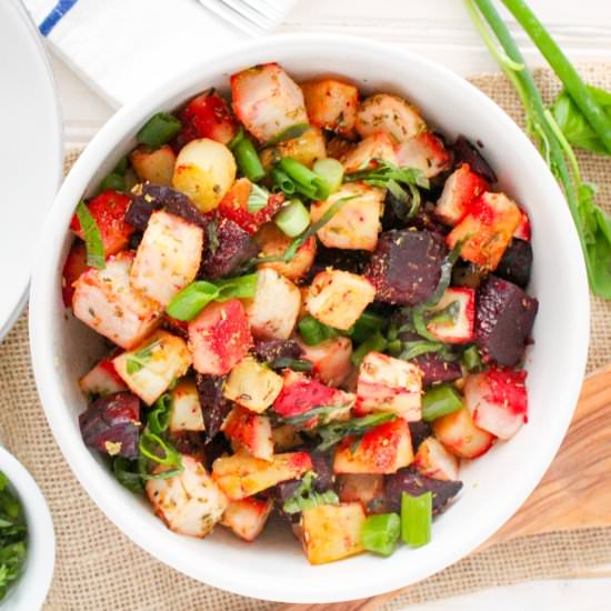 Miso Roasted Root Vegetables