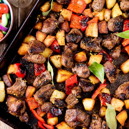 Greek Lamb with Lemon Roast Potatoes