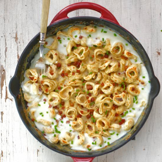 One-pan Tortellini with Pancetta