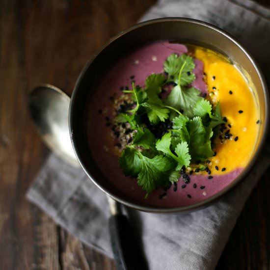Two Colored Carrot Soup