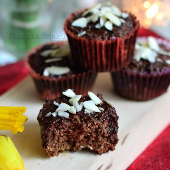 Vegan Chocolate Almond Muffins
