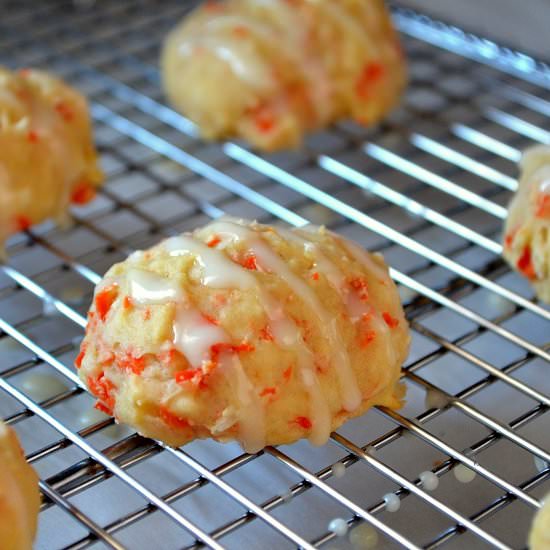 Glazed Yogurt Carrot Cookies