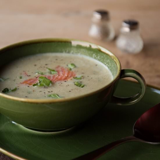 Chicory Soup with Salmon (in Dutch)
