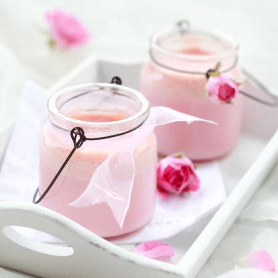 Rose petits pots de creme