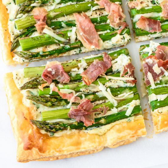 Asparagus Tart with Puff Pastry