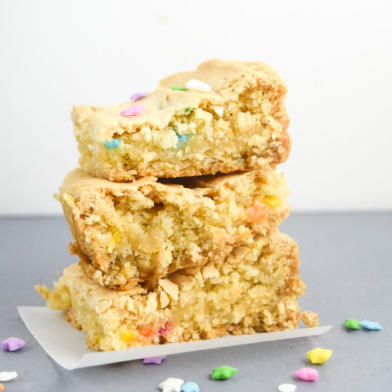 Vegan Cake Batter Blondies