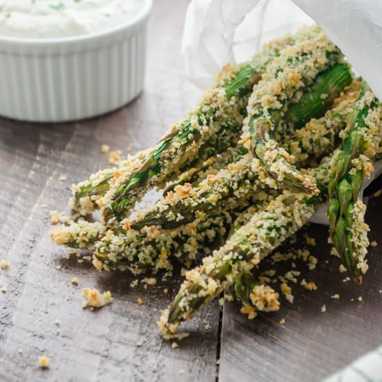 Crispy Parmesan Asparagus Fries