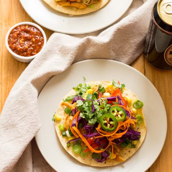 Korean Pulled Chicken Tacos