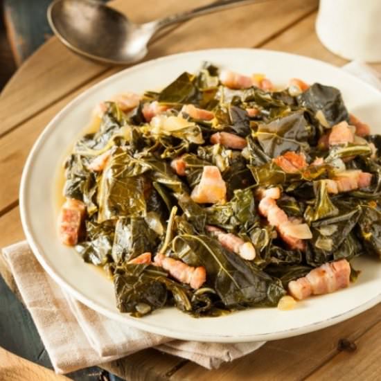 Collard Greens With Turkey Bacon